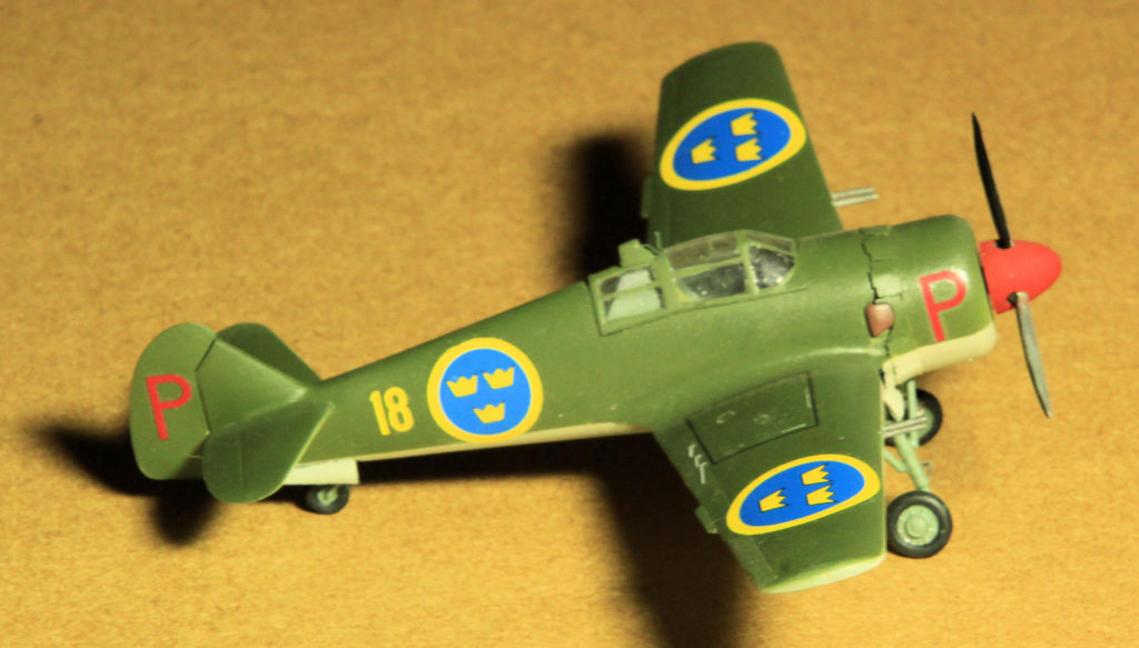 FFVS J 22 Swedish Fighter Aircraft Marivox 1:72 Scale Plastic Model