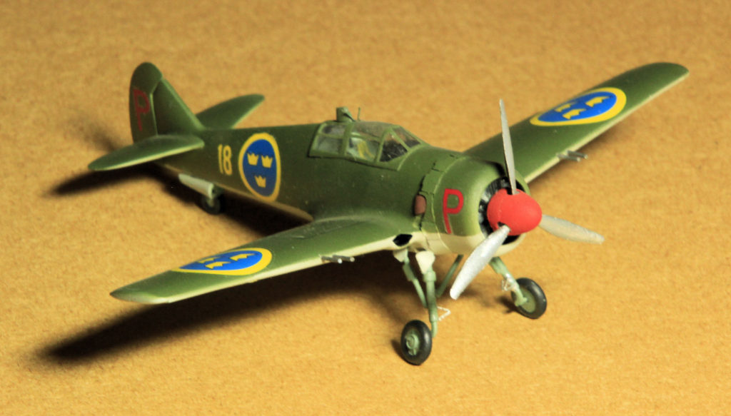 FFVS J 22 Swedish Fighter Aircraft Marivox 1:72 Scale Plastic Model