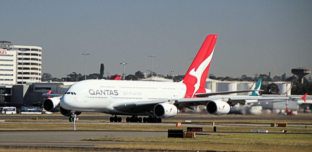 Qantas VH-OQL Airbus A380-842 Sydney Airport August 2019