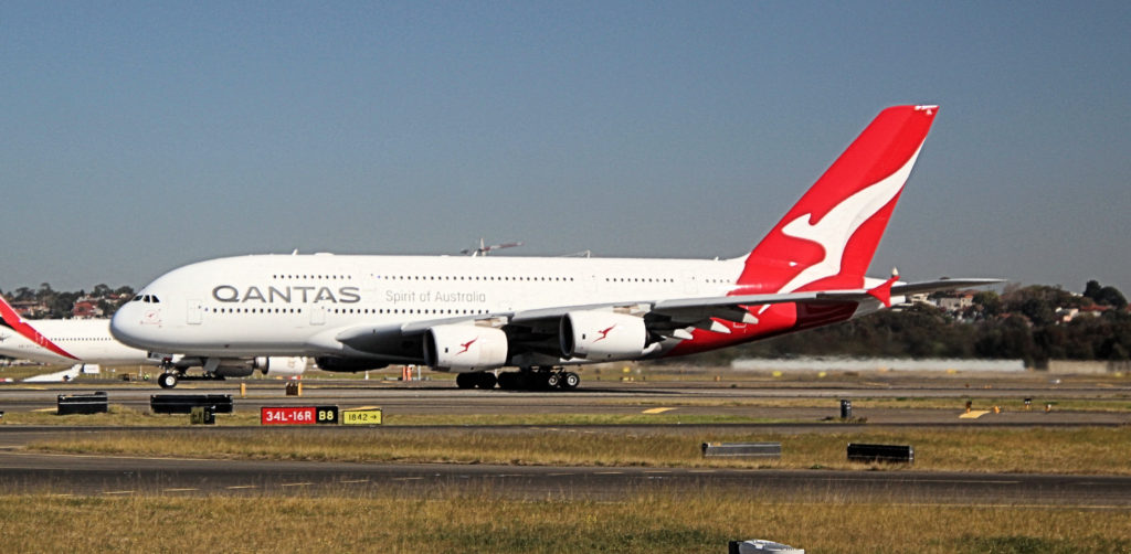 Qantas VH-OQL Airbus A380-842 Sydney Airport August 2019