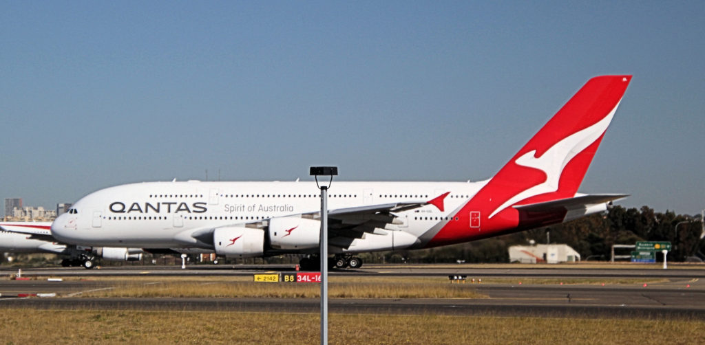 Qantas VH-OQL Airbus A380-842 Sydney Airport August 2019