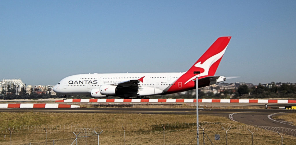 Qantas VH-OQL Airbus A380-842 Sydney Airport August 2019