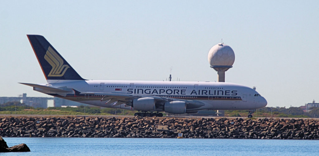 Singapore Airlines Airbus A380-841 9V-SKU Sydney Airport August 2019