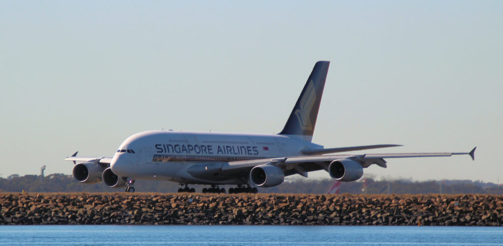 Singapore Airlines Airbus A380-841 9V-SKU Sydney Airport August 2019