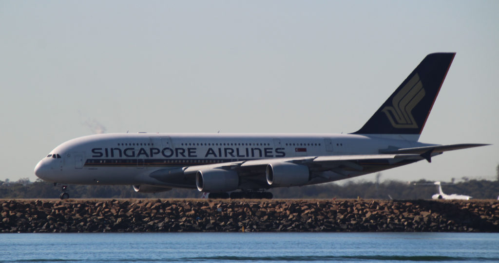 Singapore Airlines Airbus A380-841 9V-SKU Sydney Airport August 2019