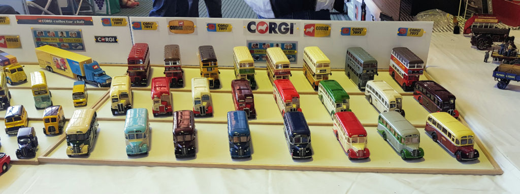 Corgi Bus Display at Our Town Model Fair Newcastle