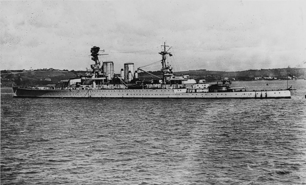 HMS Renown during World War I, probably in 1918