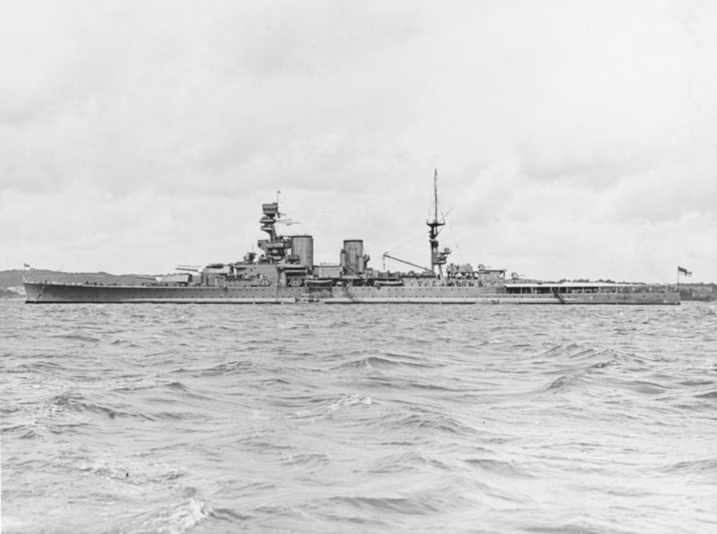 HMS Renown photographed circa the later 1920s, following her 1923-1926 refit