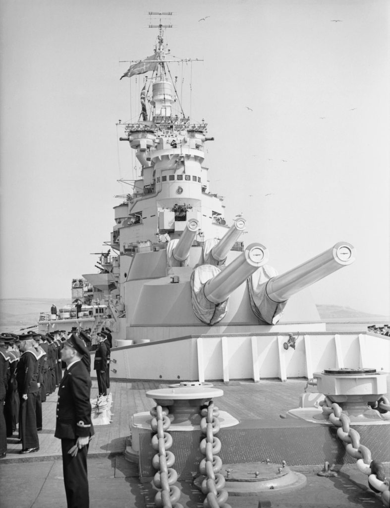 View from the focsle of HMS Renown at Plymouth