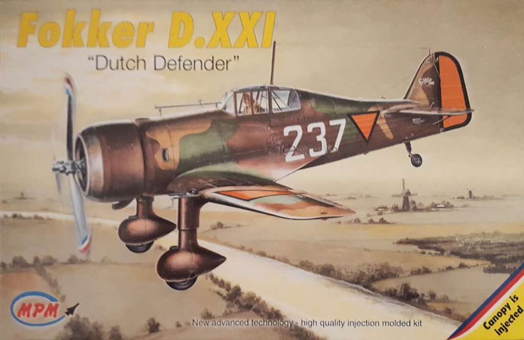 Fokker D.XXI Scale Model Kit by MPM 1/72 Scale