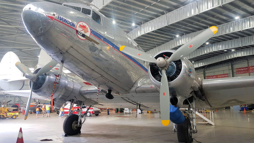 Douglas DC-3 in TAA Colours at HARS Aviation Museum