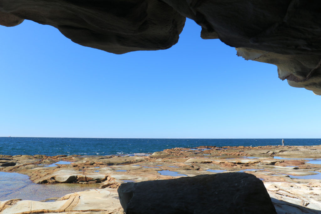 Looking Out of the Small Cave on Avoca Beach Rock Platform