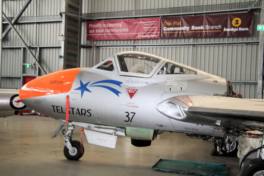 A79-637 De Havilland DH-115 Vampire T-35 in RAAF Aerobatic Team Colours TELSTARS