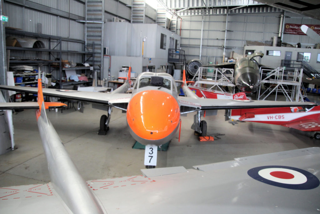 A79-637 De Havilland DH-115 Vampire T-35 in RAAF Aerobatic Team Colours TELSTARS