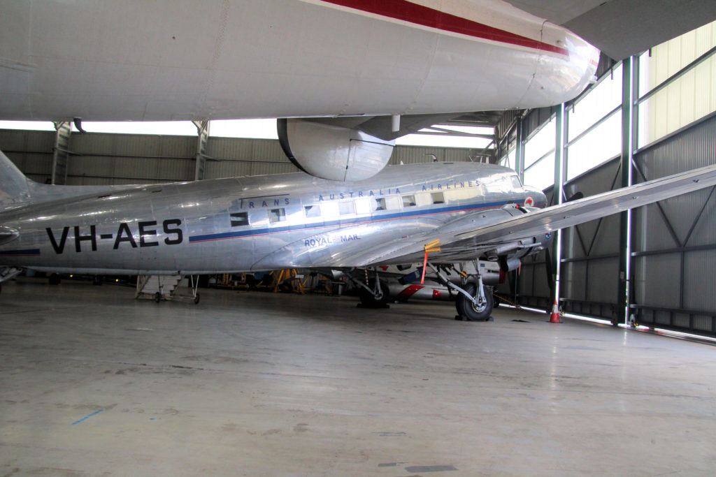 Douglas DC-3C VH-AES in TAA Colours