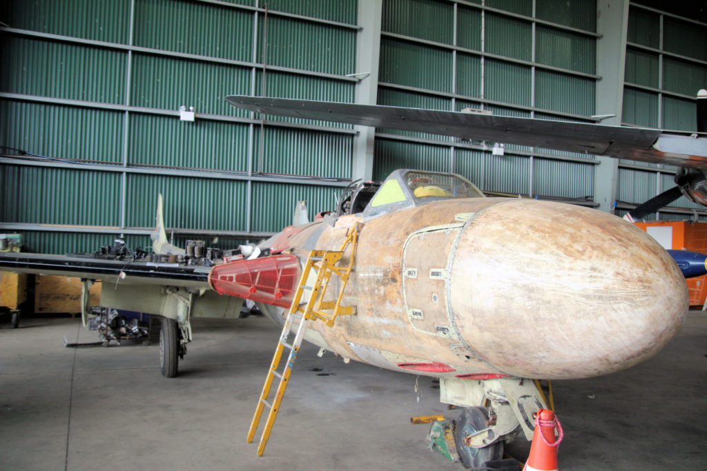 De Havilland Sea Venom Undergoing Maintenance