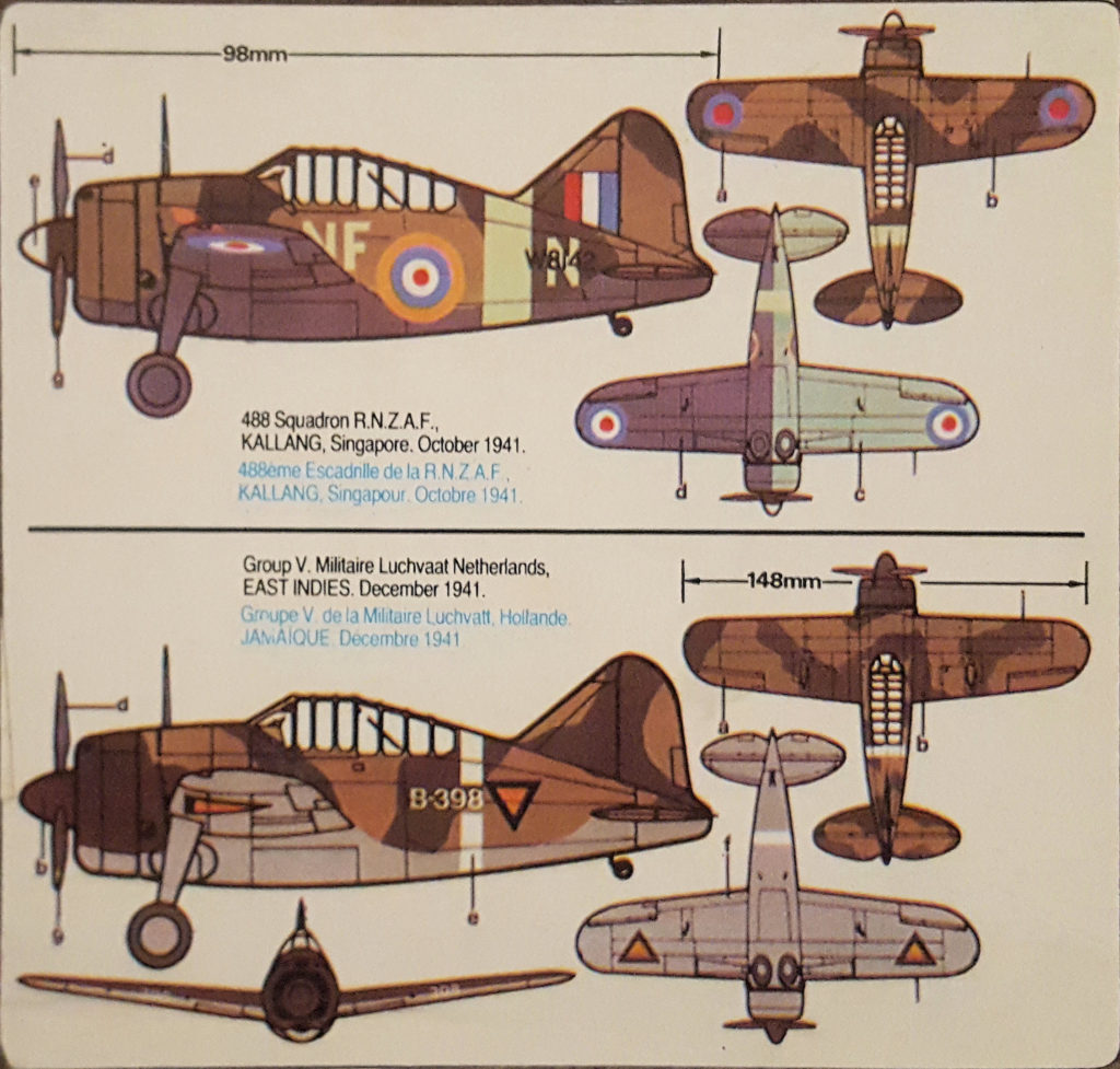 Brewster Buffalo Painting Instructions Matchbox 1/72 Scale Model