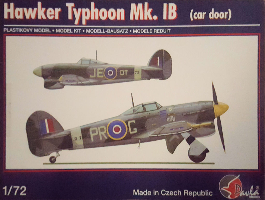 Hawker Typhoon 1b Car-Door 266 Sqn. R7698 / Z-Z (W/Cdr. D.E. Gillam) Duxford 1942 1:72 Scale Model by Pavla