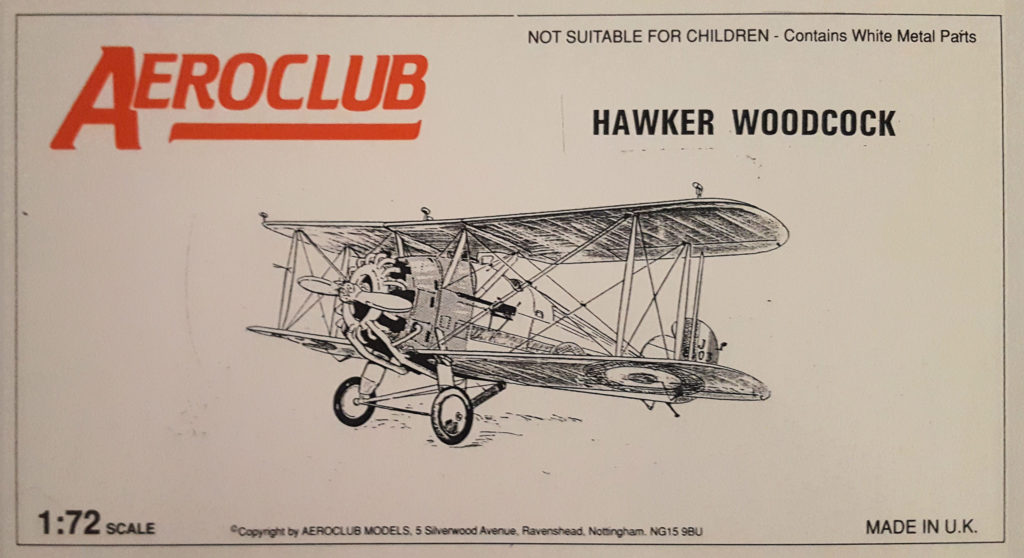 Hawker Woodcock 1/72 Scale Model Kit by Aeroclub Box Art