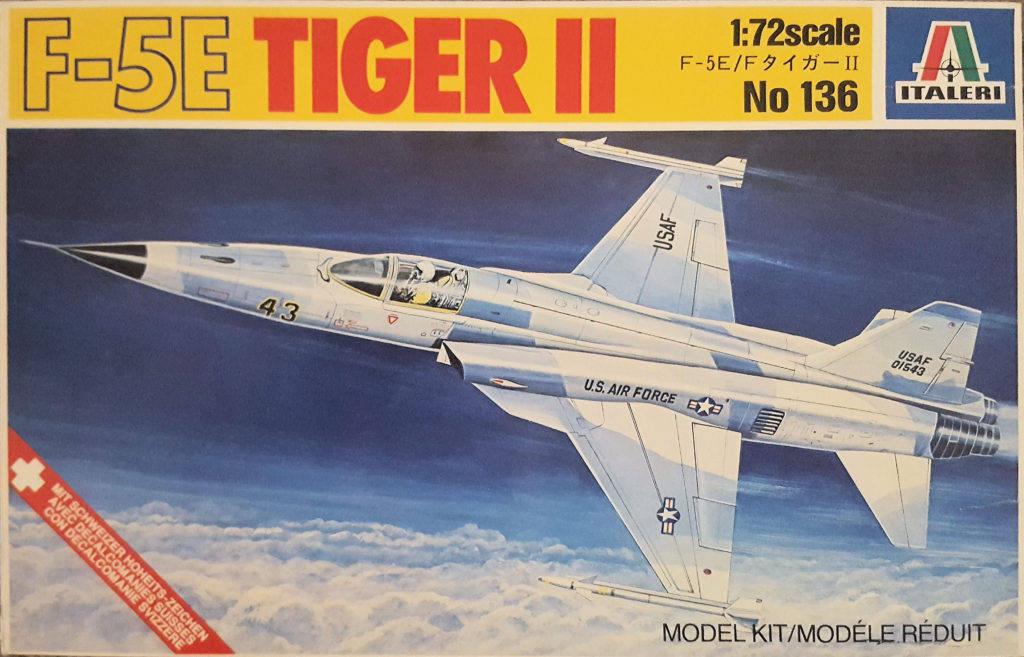 Northrop F-5E Tiger II Model Kit by Italeri 1/72 Scale