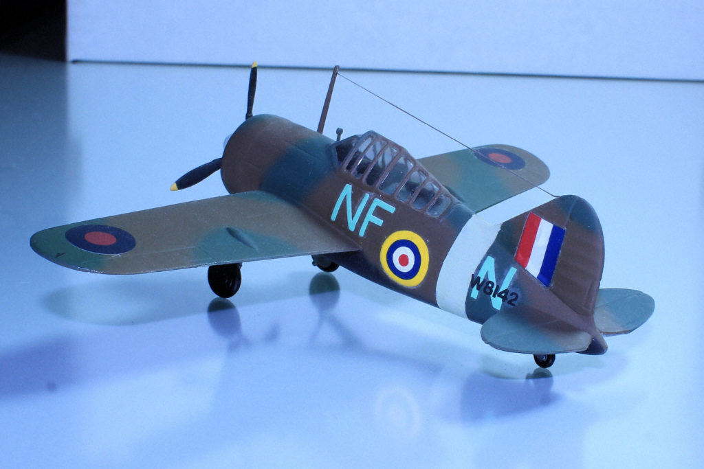 Brewster Buffalo W8142 NF-N 488 Sqn RNZAF Kallang Singapore Oct 1942 Matchbox 1/72 Scale Model