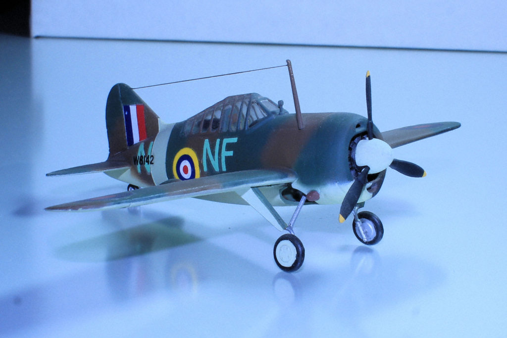 Brewster Buffalo W8142 NF-N 488 Sqn RNZAF Kallang Singapore Oct 1942 Matchbox 1/72 Scale Model