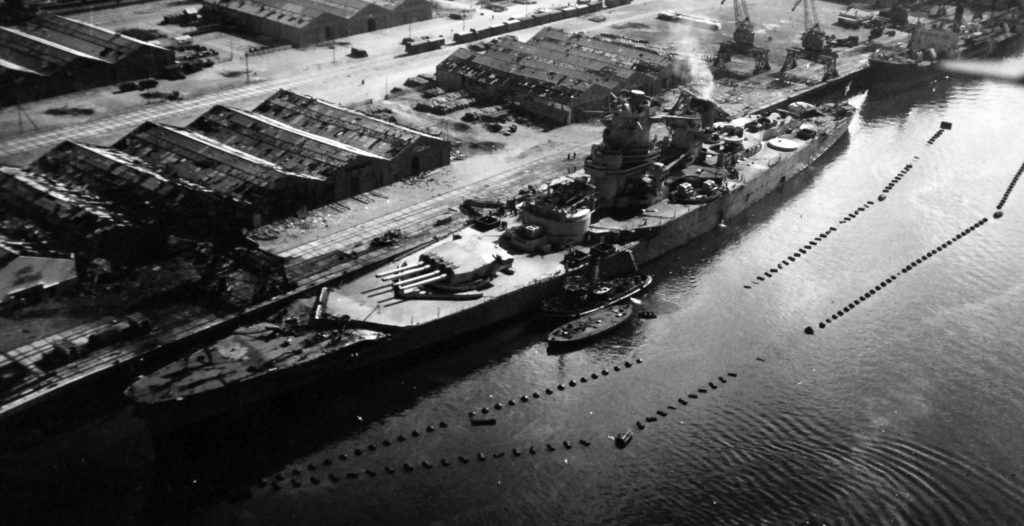 Jean Bart, photographed from an aircraft of the USS Ranger