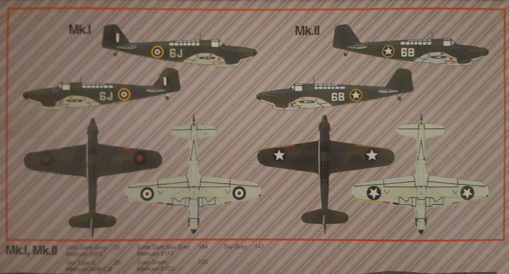 Vista Fairey Fulmar Painting Instructions 1/72 Scale Model