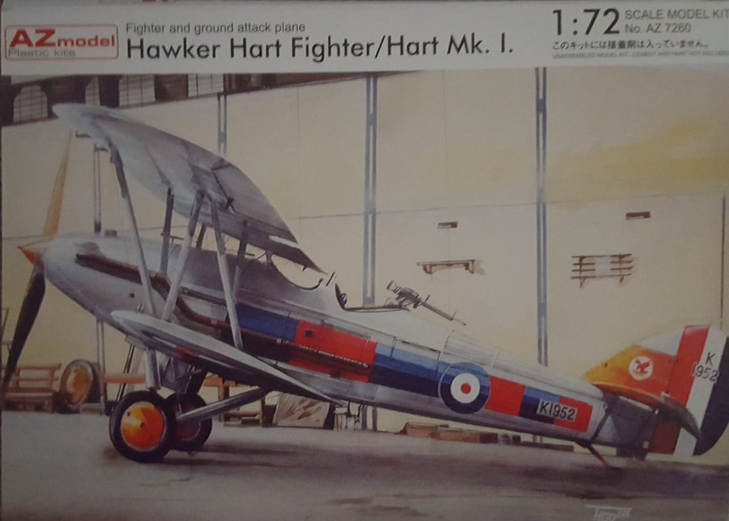 Hawker Hart Fighter K1952 AZ Models 1/72 Scale Model Box Art