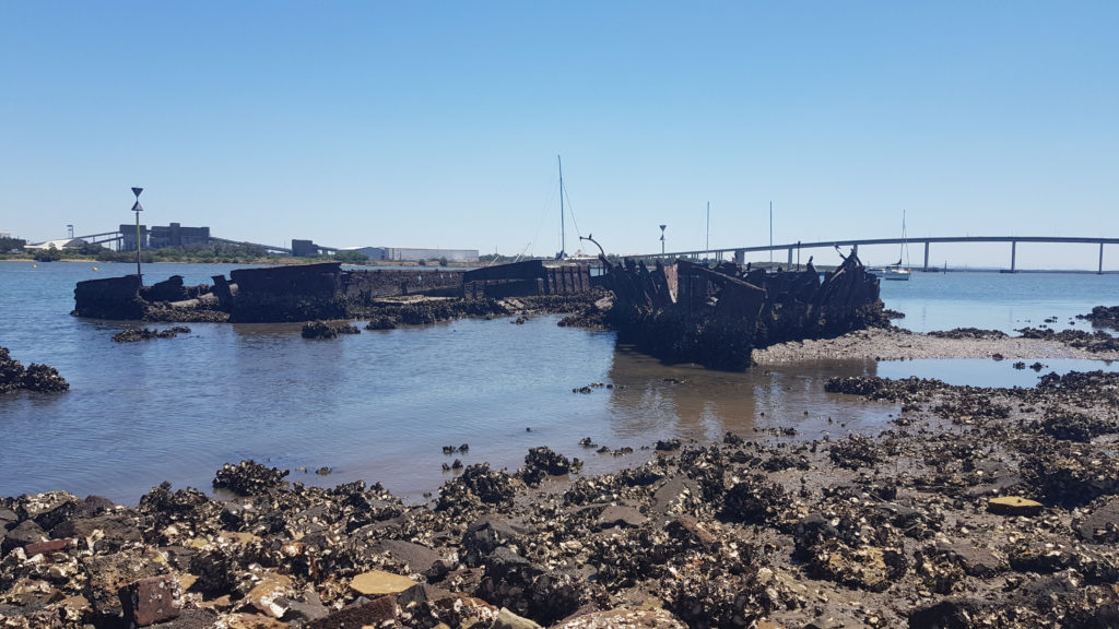 The Wrecks of the Kate Tatham (R) and Sylvan (L)