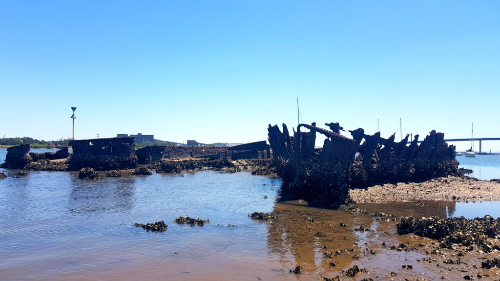 The Wrecks of the Kate Tatham (R) and Sylvan (L)