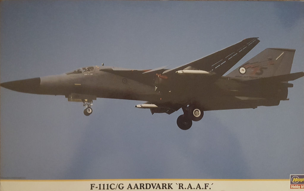 General Dynamics F-111C Aardvark RAAF 1/72 Scale Model by Hasegawa Box Art