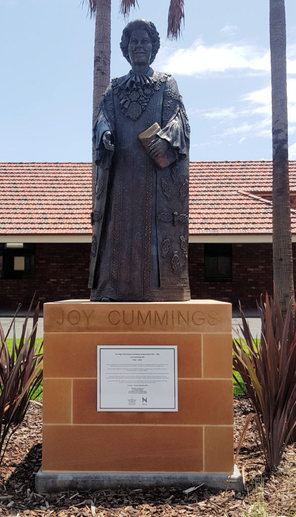 Joy Cummins Statue Lord Mayor of Newcastle 1974-84, and Australia's first female Lord Mayor