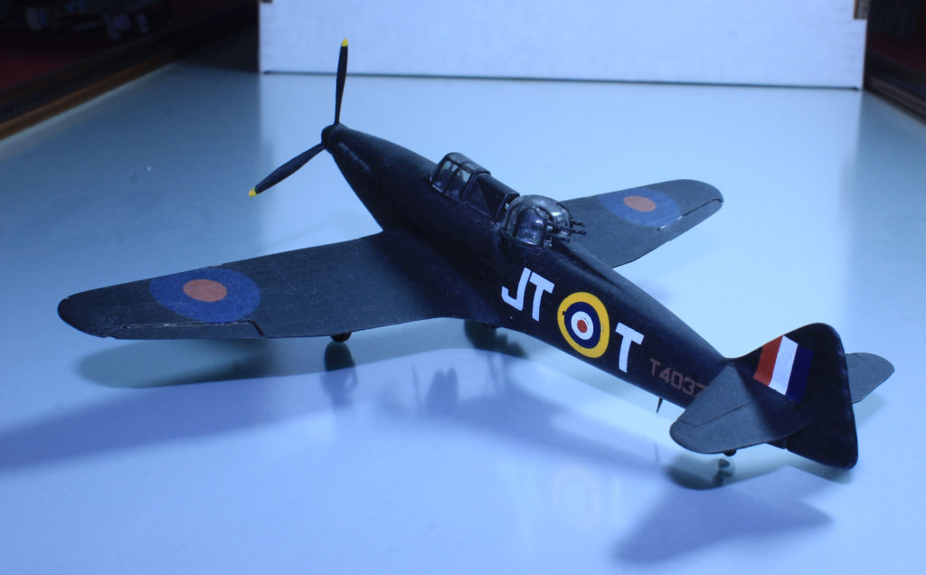 Boulton Paul Defiant of 256 Sqn JT-T RAF Catterick Dec 1940 1/72 Scale Model by Airfix