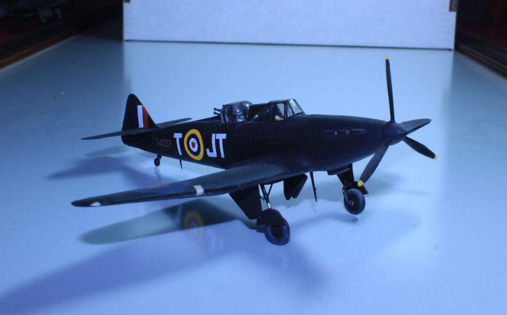 Boulton Paul Defiant of 256 Sqn JT-T RAF Catterick Dec 1940 1/72 Scale Model by Airfix