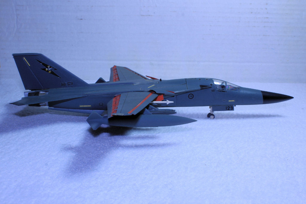 General Dynamics F-111C Aardvark of RAAF 1 Sqn., 82 Wing A8-129 1/72 Scale Model by Hasegawa