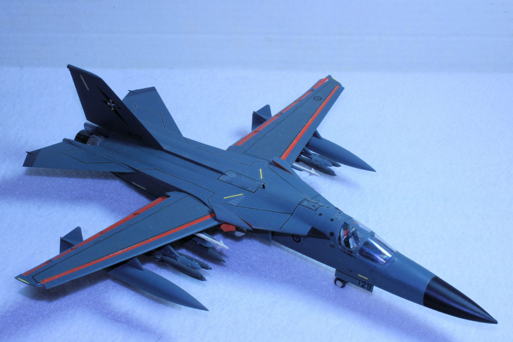 General Dynamics F-111C Aardvark of RAAF 1 Sqn., 82 Wing A8-129 1/72 Scale Model by Hasegawa