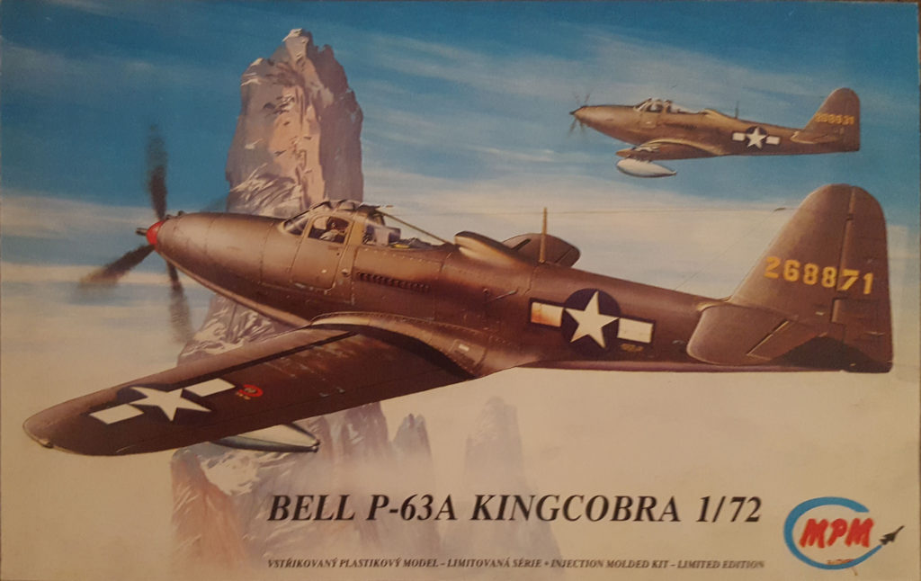 Bell P-63A Kingcobra 1/72 Scale Model Kit by MPM Production Box Art