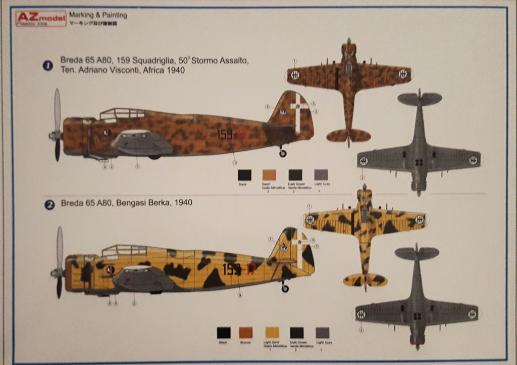 Breda Ba.65 1/72 Scale Model by AZ Model Box Art