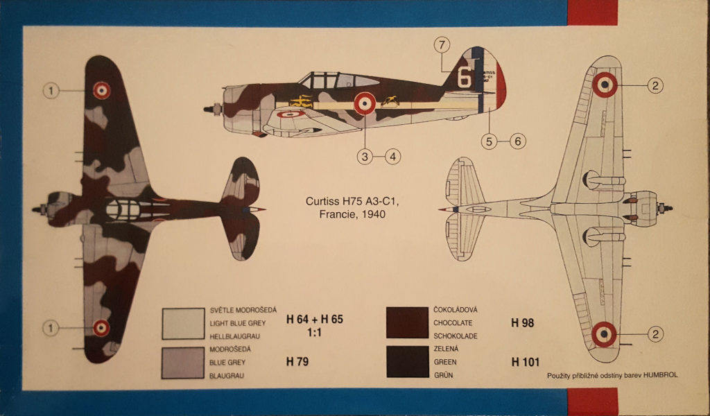 Curtiss P-36/H.75 Hawk Armée 1/72 Scale Model by Smer Box Art