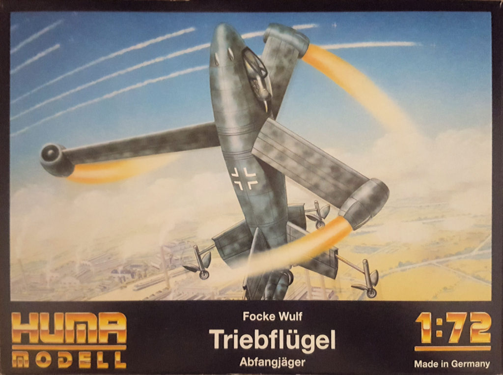 Focke-Wulf Triebflügel Abfangjäger 1/72 Scale Model by Huma Box Art