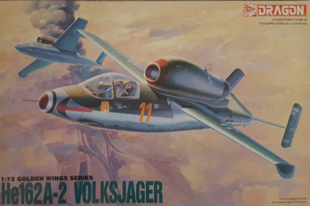 Heinkel He 162A-2 Volksjager 1/72 Scale Model by Dragon Box Art