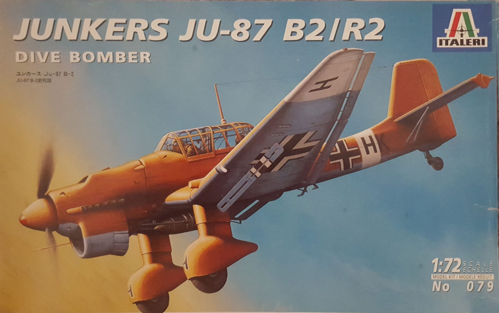 Junkers Ju-87 B2/R2 Dive Bomber 1/72 Scale Model by Italeri Box Art