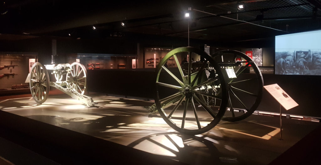 Nordenfelt Gun (Front) and Gatling Gun (Rear) Australian Army Infantry Museum