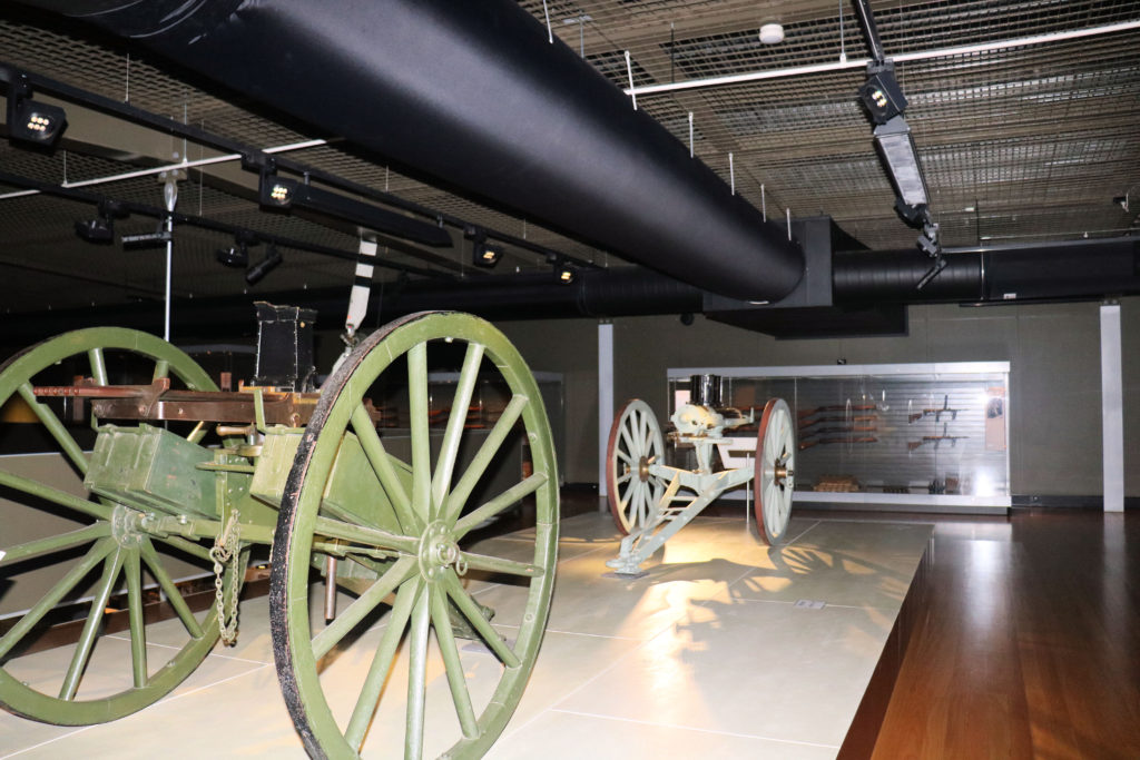 Nordfelt Gun (Front) and Gatling Gun (Rear) Australian Army Infantry Museum