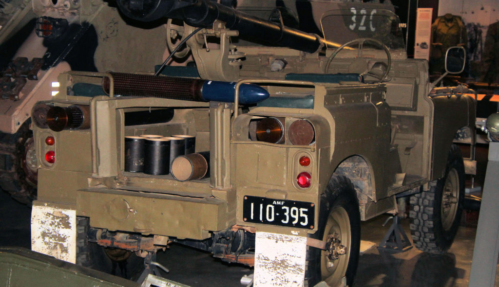 Land Rover Series 2A with Recoilless Rifle M40A1 106mm Australian Army Infantry Museum