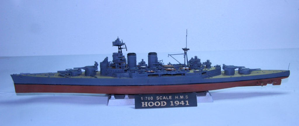 HMS Hood 1/700 Scale Model by Trumpeter