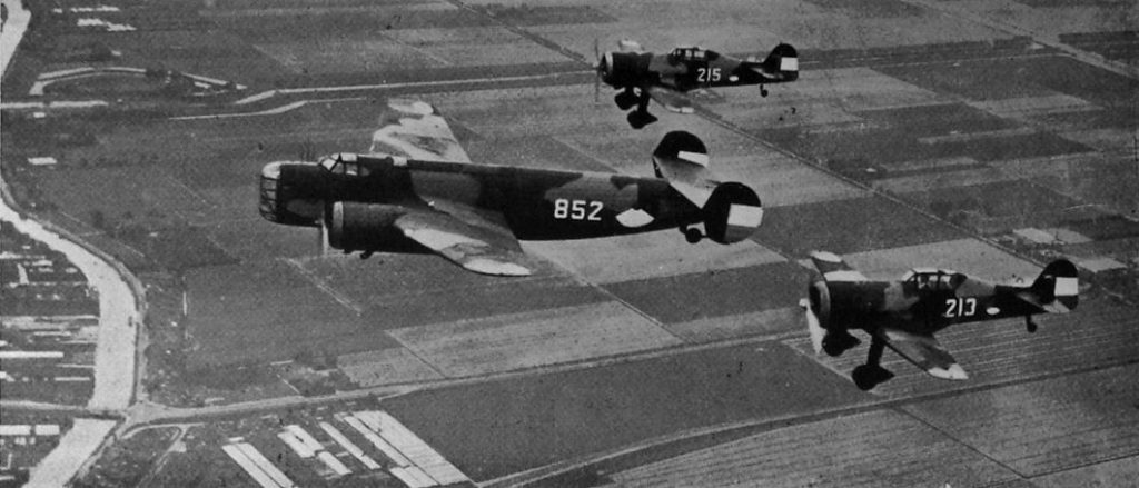 Fokker T.V 852 and Fokker D.XXI Fighters