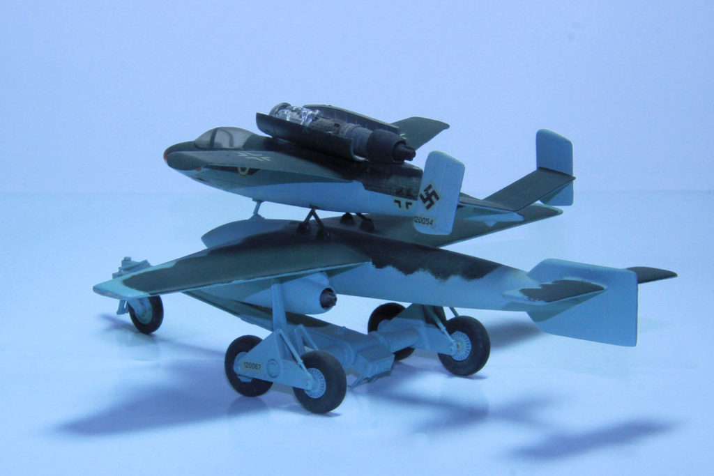 Mistel 5 Heinkel He162A-2 with Arado E-377a 1/72 Scale Model by Dragon