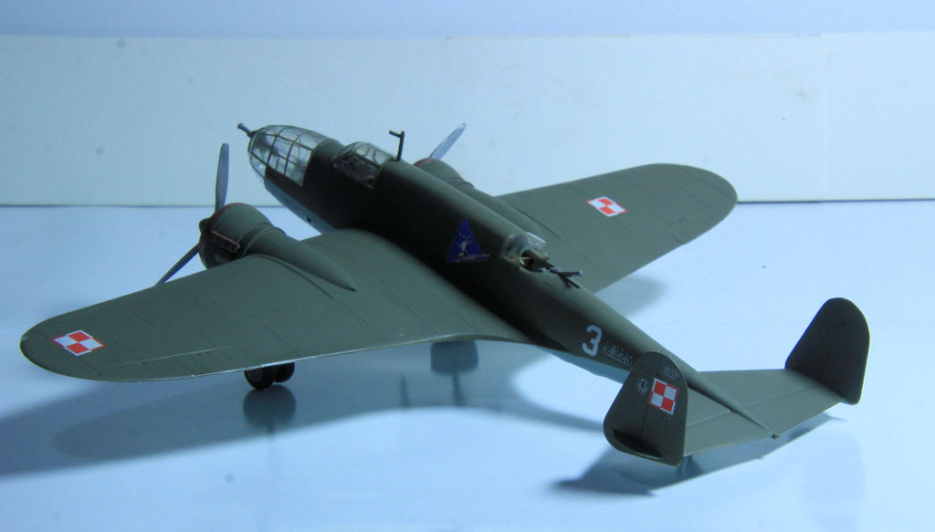 PZL P-37B Łoś II of 217 Eskadra Bombowa, Brygada Bombowa 1/72 Scale Model by Mastercraft